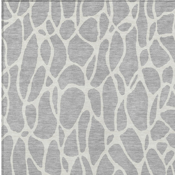 Homeroots 3' Aqua And Ivory Geometric Washable Area Rug - Perfect For Indoor And Outdoor Spaces, Durable Design 8' X 10' Polyester 599313