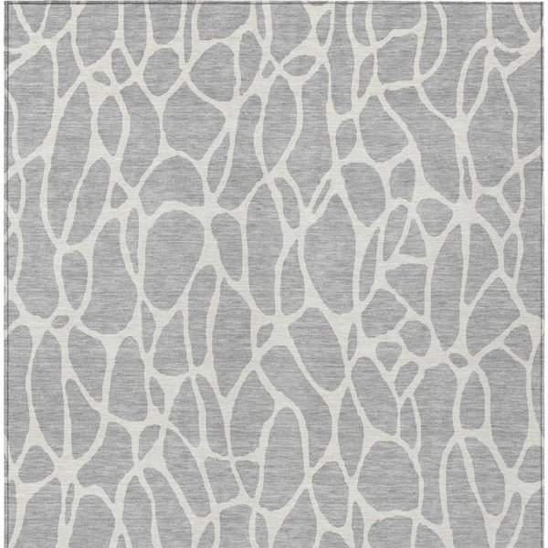 Homeroots 3' Aqua And Ivory Geometric Washable Area Rug - Perfect For Indoor And Outdoor Spaces, Durable Design 9' X 12' Polyester 599314