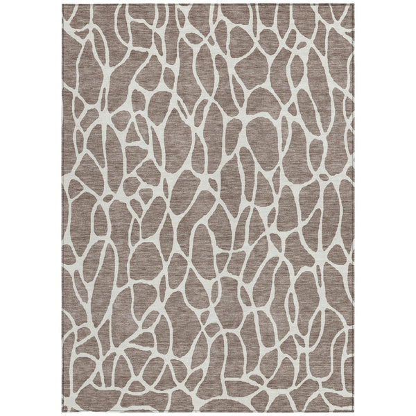 Homeroots 3' Aqua And Ivory Geometric Washable Area Rug - Perfect For Indoor And Outdoor Spaces, Durable Design 8' X 10' Polyester 599319