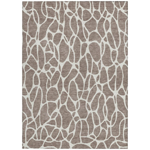 Homeroots 3' Aqua And Ivory Geometric Washable Area Rug - Perfect For Indoor And Outdoor Spaces, Durable Design 10' X 14' Polyester 599321