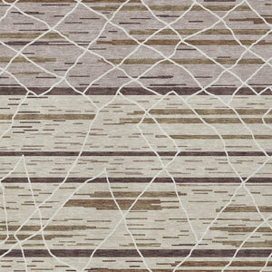 Homeroots 3' Artichoke Green And Ivory Striped Washable Area Rug - Stylish, Durable For Indoor Or Outdoor Use 3' X 5' Polyester 599334