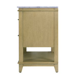 Butler Specialty Butler Lois 36" Wood & Carrara Marble Sink Vanity - Elegant Light Brown Design For Small Spaces Light Brown Mdf,Eucalyptus,Marble,Pine,Ceramic,Plywood,Composite Wood,Veneer 5993509-butler