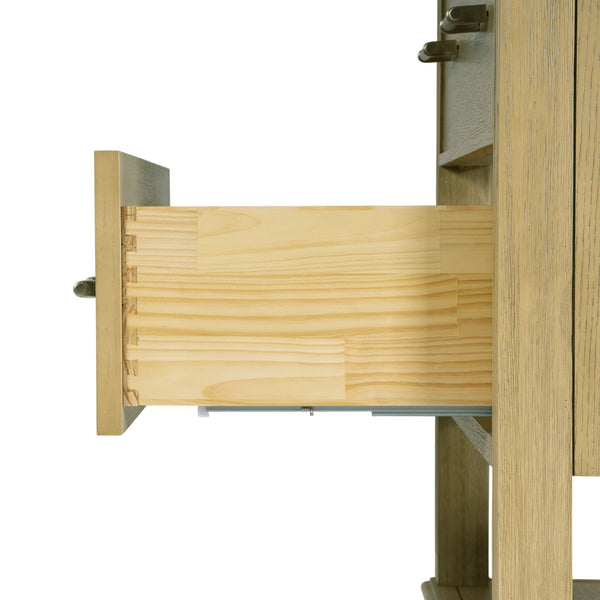 Butler Specialty Butler Lois 36" Wood & Carrara Marble Sink Vanity - Elegant Light Brown Design For Small Spaces Light Brown Mdf,Eucalyptus,Marble,Pine,Ceramic,Plywood,Composite Wood,Veneer 5993509-butler