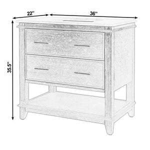 Butler Specialty Butler Lois 36" Wood & Carrara Marble Sink Vanity - Elegant Light Brown Design For Small Spaces Light Brown Mdf,Eucalyptus,Marble,Pine,Ceramic,Plywood,Composite Wood,Veneer 5993509-butler