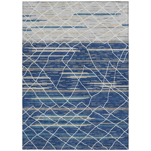 Homeroots 3' Artichoke Green And Ivory Striped Washable Area Rug - Stylish, Durable For Indoor Or Outdoor Use 8' X 10' Polyester 599367