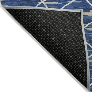 Homeroots 3' Artichoke Green And Ivory Striped Washable Area Rug - Stylish, Durable For Indoor Or Outdoor Use 10' X 14' Polyester 599369