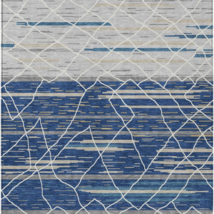 Homeroots 3' Artichoke Green And Ivory Striped Washable Area Rug - Stylish, Durable For Indoor Or Outdoor Use 10' X 14' Polyester 599369