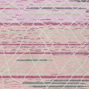 Homeroots 3' Artichoke Green And Ivory Striped Washable Area Rug - Stylish, Durable For Indoor Or Outdoor Use 8' X 10' Polyester 599373