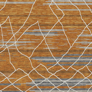 Homeroots 3' Artichoke Green And Ivory Striped Washable Area Rug - Stylish, Durable For Indoor Or Outdoor Use 3' X 5' Polyester 599382