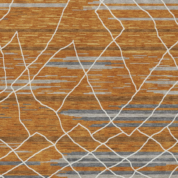 Homeroots 3' Artichoke Green And Ivory Striped Washable Area Rug - Stylish, Durable For Indoor Or Outdoor Use 3' X 5' Polyester 599382