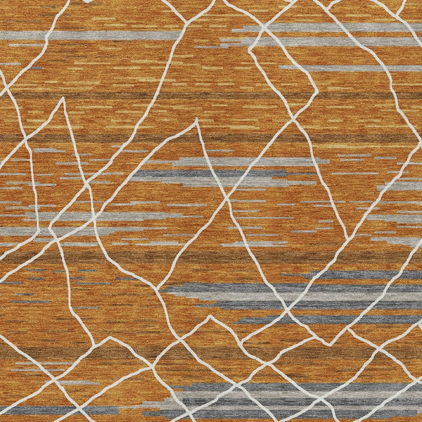 Homeroots 3' Artichoke Green And Ivory Striped Washable Area Rug - Stylish, Durable For Indoor Or Outdoor Use 9' X 12' Polyester 599386