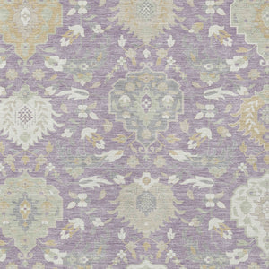 Homeroots 3' Artichoke Green Brown Ivory Damask Washable Area Rug For Indoor Outdoor Spaces, Durable Design 3' X 5' Polyester 599430