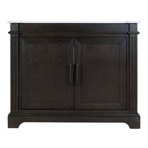 Butler Specialty Butler Maurice 42” Wood & Quartz Bathroom Vanity - Elegant Dark Brown Finish With Practical Storage Dark Brown Mdf,Oak,Quartz,Acacia,Ceramic,Plywood,Composite Wood,Veneer 5994510-butler