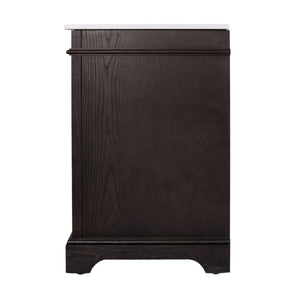 Butler Specialty Butler Maurice 42” Wood & Quartz Bathroom Vanity - Elegant Dark Brown Finish With Practical Storage Dark Brown Mdf,Oak,Quartz,Acacia,Ceramic,Plywood,Composite Wood,Veneer 5994510-butler