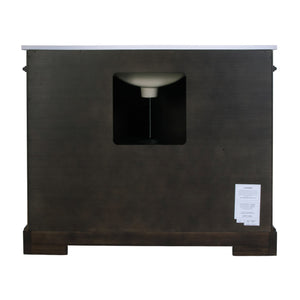 Butler Specialty Butler Maurice 42” Wood & Quartz Bathroom Vanity - Elegant Dark Brown Finish With Practical Storage Dark Brown Mdf,Oak,Quartz,Acacia,Ceramic,Plywood,Composite Wood,Veneer 5994510-butler