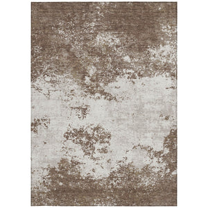 Homeroots 3' Black Gray And Ivory Abstract Washable Area Rug For Indoor And Outdoor Use - Durable Design 9' X 12' Polyester 599470