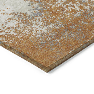 Homeroots 3' Black Gray And Ivory Abstract Washable Area Rug For Indoor And Outdoor Use - Durable Design 3' X 5' Polyester 599472