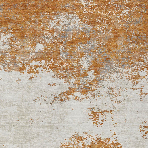 Homeroots 3' Black Gray And Ivory Abstract Washable Area Rug For Indoor And Outdoor Use - Durable Design 3' X 5' Polyester 599472