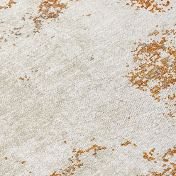 Homeroots 3' Black Gray And Ivory Abstract Washable Area Rug For Indoor And Outdoor Use - Durable Design 8' Round Polyester 599474