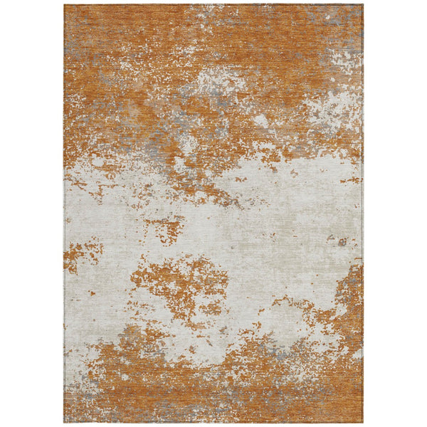 Homeroots 3' Black Gray And Ivory Abstract Washable Area Rug For Indoor And Outdoor Use - Durable Design 9' X 12' Polyester 599476