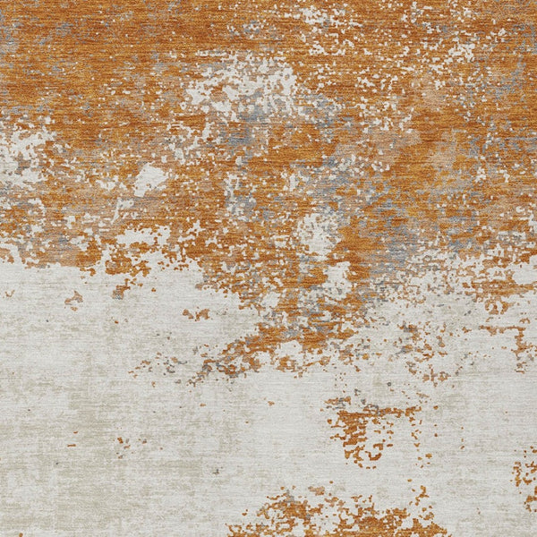 Homeroots 3' Black Gray And Ivory Abstract Washable Area Rug For Indoor And Outdoor Use - Durable Design 10' X 14' Polyester 599477