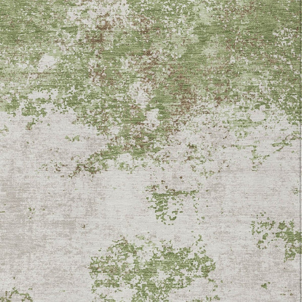 Homeroots 3' Black Gray And Ivory Abstract Washable Area Rug For Indoor And Outdoor Use - Durable Design 5' X 8' Polyester 599485