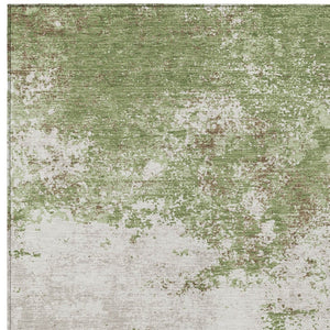 Homeroots 3' Black Gray And Ivory Abstract Washable Area Rug For Indoor And Outdoor Use - Durable Design 8' X 10' Polyester 599487