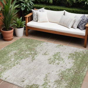 Homeroots 3' Black Gray And Ivory Abstract Washable Area Rug For Indoor And Outdoor Use - Durable Design 10' X 14' Polyester 599489