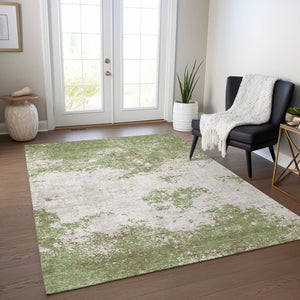 Homeroots 3' Black Gray And Ivory Abstract Washable Area Rug For Indoor And Outdoor Use - Durable Design 10' X 14' Polyester 599489