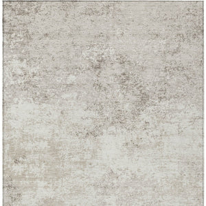 Homeroots 3' Black Gray And Ivory Abstract Washable Area Rug For Indoor And Outdoor Use - Durable Design 3' X 5' Polyester 599502