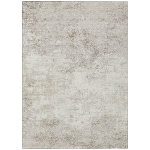HomeRoots 5' Ivory and Beige Abstract Area Rug - Durable, Washable, Versatile for Indoor and Outdoor Spaces 8' X 10' 599505