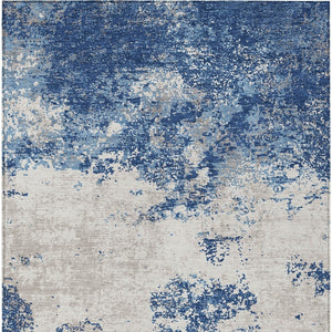 Homeroots 3' Black Gray And Ivory Abstract Washable Area Rug For Indoor And Outdoor Use - Durable Design 3' X 5' Polyester 599508