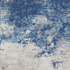 Homeroots 3' Black Gray And Ivory Abstract Washable Area Rug For Indoor And Outdoor Use - Durable Design 9' X 12' Polyester 599512