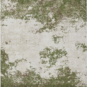 Homeroots 3' Black Gray And Ivory Abstract Washable Area Rug For Indoor And Outdoor Use - Durable Design 5' X 8' Polyester 599515