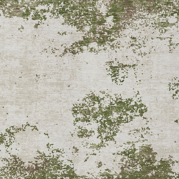 Homeroots 3' Black Gray And Ivory Abstract Washable Area Rug For Indoor And Outdoor Use - Durable Design 8' X 10' Polyester 599517