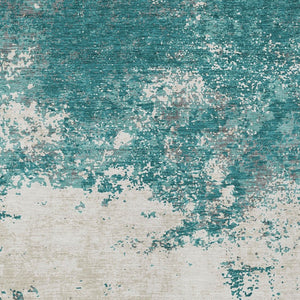 Homeroots 3' Black Gray And Ivory Abstract Washable Area Rug For Indoor And Outdoor Use - Durable Design 3' X 5' Polyester 599520