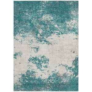 Homeroots 3' Black Gray And Ivory Abstract Washable Area Rug For Indoor And Outdoor Use - Durable Design 9' X 12' Polyester 599524