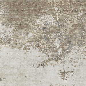 Homeroots 3' Black Gray And Ivory Abstract Washable Area Rug For Indoor And Outdoor Use - Durable Design 5' X 8' Polyester 599527