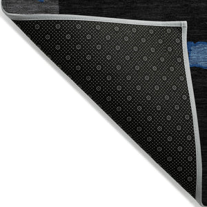 Homeroots 3' Aqua Green And Pink Abstract Washable Indoor Outdoor Area Rug - Perfect For Any Space! 10' X 14' Polyester 599543