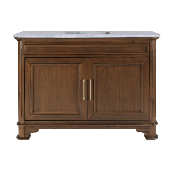 Butler Specialty Butler Colorado 48" Wood & Marble Single Sink Bathroom Vanity - Elegant Walnut Design For Luxury Spaces Walnut Mdf,Acacia,Marble,Ceramic,Plywood,Walnut Veneer 5995489-butler