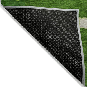 Homeroots 3' Aqua Green And Pink Abstract Washable Indoor Outdoor Area Rug - Perfect For Any Space! 3' X 5' Polyester 599562