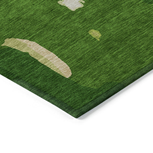 Homeroots 3' Aqua Green And Pink Abstract Washable Indoor Outdoor Area Rug - Perfect For Any Space! 9' X 12' Polyester 599566