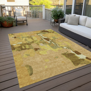 Homeroots 3' Aqua Green And Pink Abstract Washable Indoor Outdoor Area Rug - Perfect For Any Space! 3' X 5' Polyester 599568