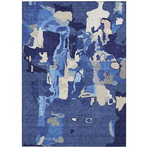 Homeroots 3' Aqua Green And Pink Abstract Washable Indoor Outdoor Area Rug - Perfect For Any Space! 3' X 5' Polyester 599586