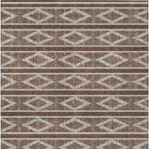 Homeroots 3' Black And Beige Geometric Indoor Outdoor Area Rug - Stylish, Durable, Washable For Any Space 9' X 12' Polyester 599614