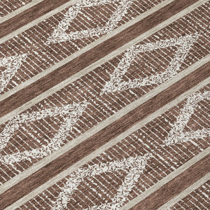 Homeroots 3' Black And Beige Geometric Indoor Outdoor Area Rug - Stylish, Durable, Washable For Any Space 10' X 14' Polyester 599615