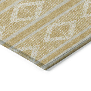 Homeroots 3' Black And Beige Geometric Indoor Outdoor Area Rug - Stylish, Durable, Washable For Any Space 5' X 8' Polyester 599623