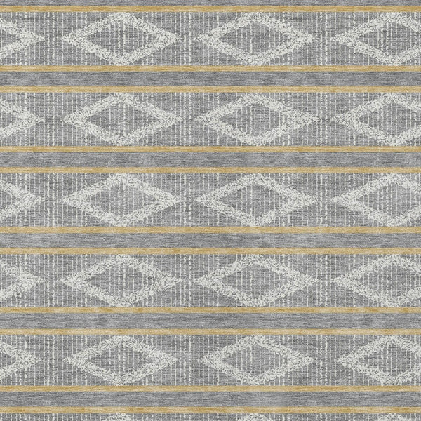 Homeroots 3' Black And Beige Geometric Indoor Outdoor Area Rug - Stylish, Durable, Washable For Any Space 5' X 8' Polyester 599629