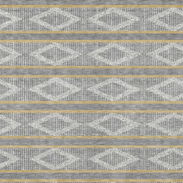 Homeroots 3' Black And Beige Geometric Indoor Outdoor Area Rug - Stylish, Durable, Washable For Any Space 9' X 12' Polyester 599632