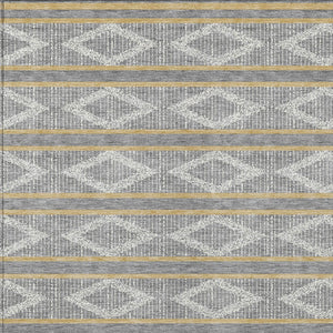Homeroots 3' Black And Beige Geometric Indoor Outdoor Area Rug - Stylish, Durable, Washable For Any Space 10' X 14' Polyester 599633